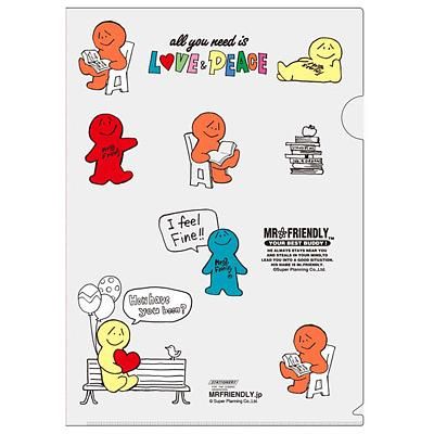 MR.FRIENDLY可愛印花PP文件夾/ Comic