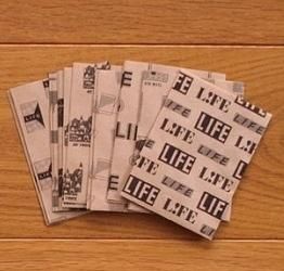 日本水縞XLIFE 8圖樣包裝袋/天然色 S