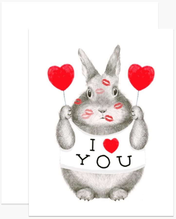 DEAR HANCOCK情人卡/ I Heart You Bunny唇印兔