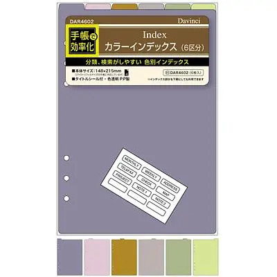 Raymay A5 6色索引分隔板/ 紫