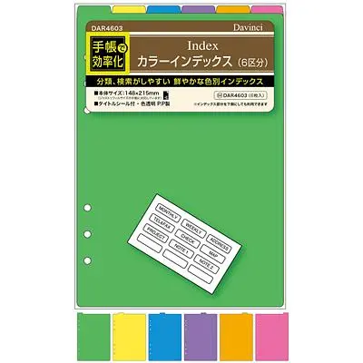 Raymay A5 6色索引分隔板/ 綠
