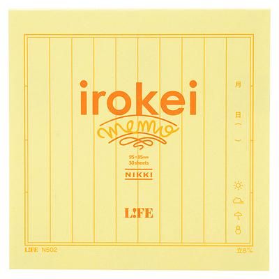 日本LiFE N Irokei 便條紙/ 日記/ 黃