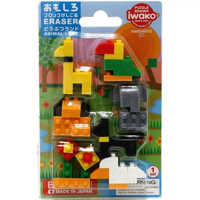 iwako造型橡皮擦/ 動物積木