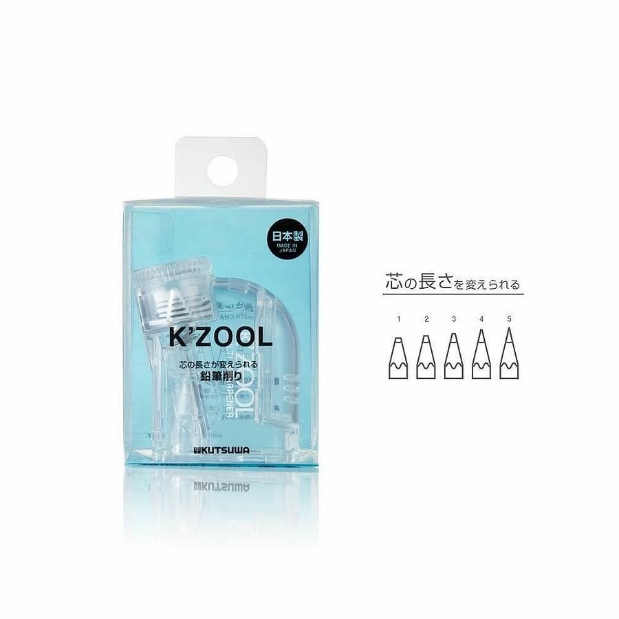 KUTSUWA 5段式K'zool鉛筆削/ 透明