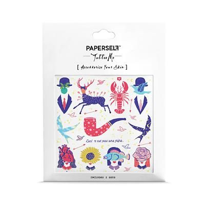 PAPERSELF刺青貼紙/ 馬格利特Salute to Surrealism/ 2入