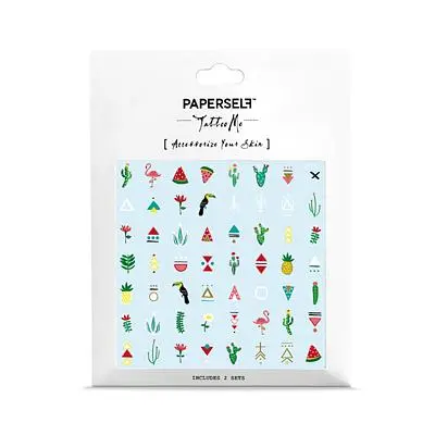 PAPERSELF刺青貼紙/ 多肉王國The King of Cactus/ 2入