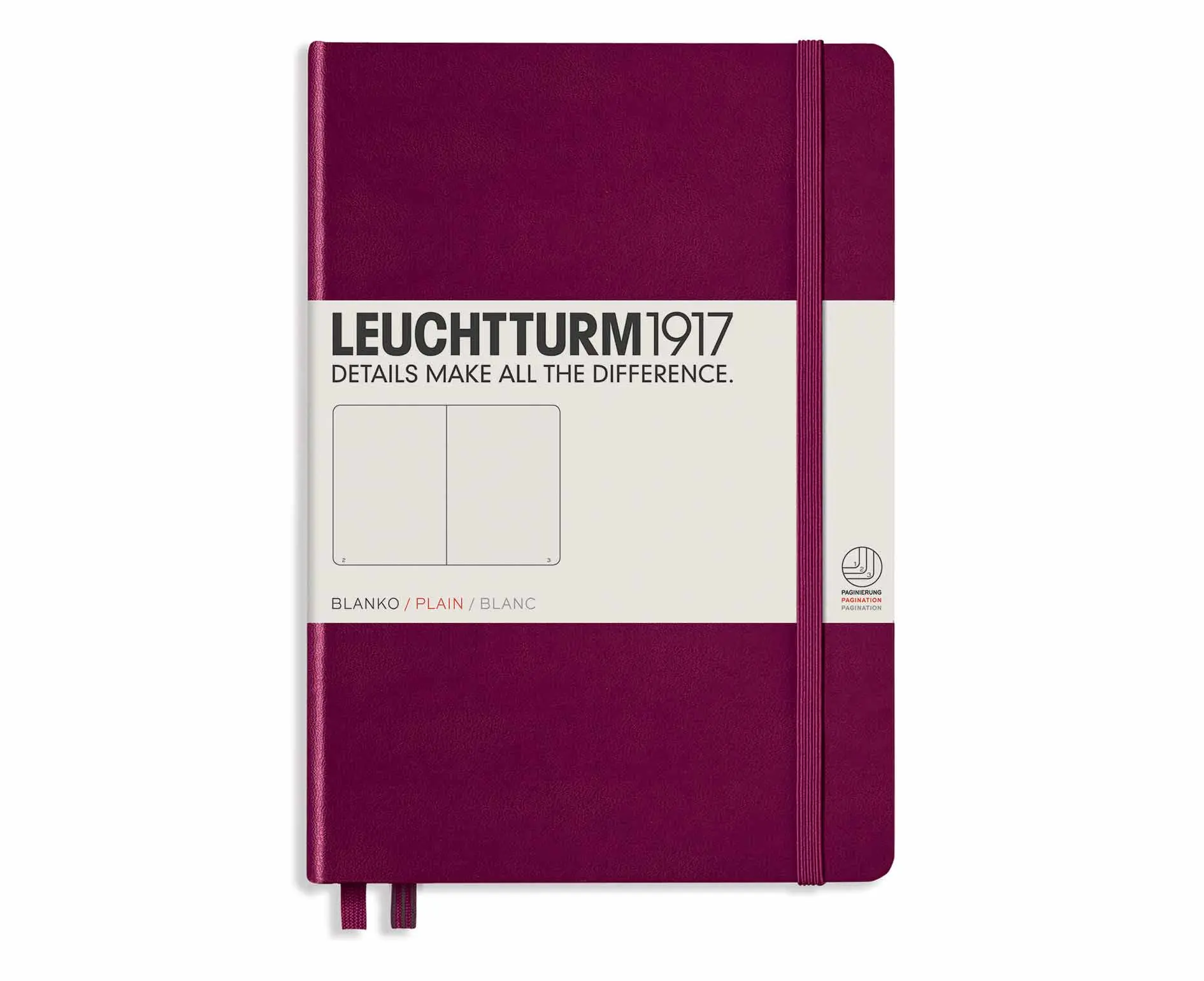 德國 LEUCHTTURM1917 硬殼筆記本 A5/ 港口紅/ 空白