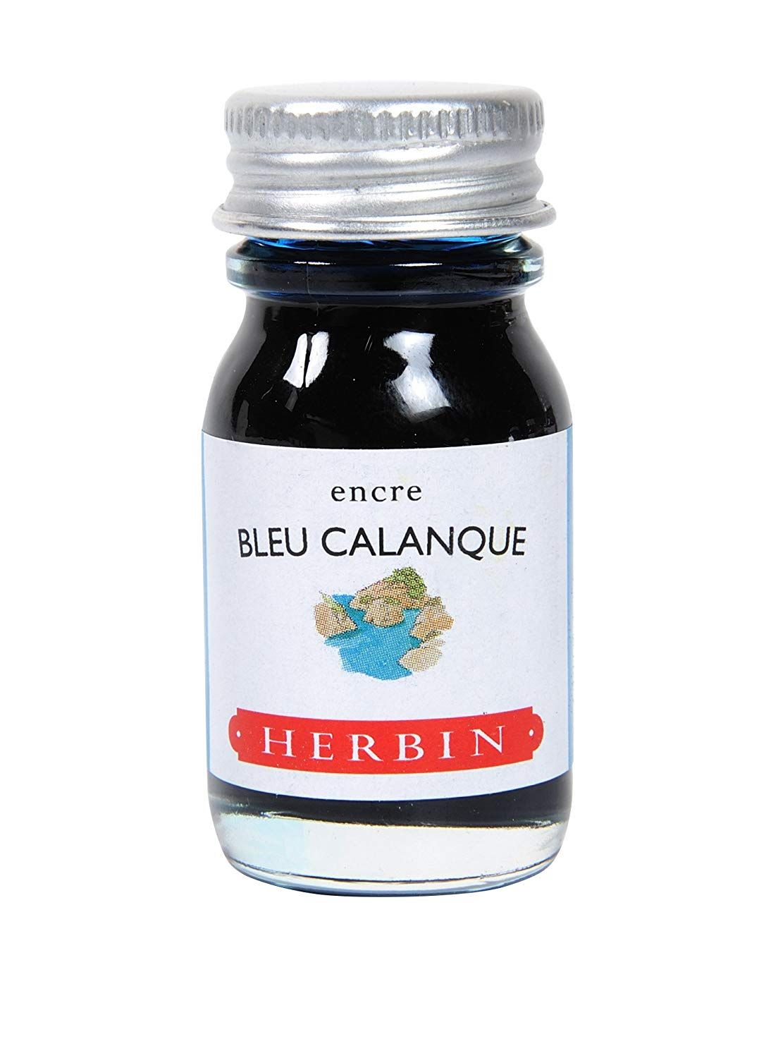 法國Jacques Herbin 10ml鋼筆沾水筆墨水/ Bleu Calanque