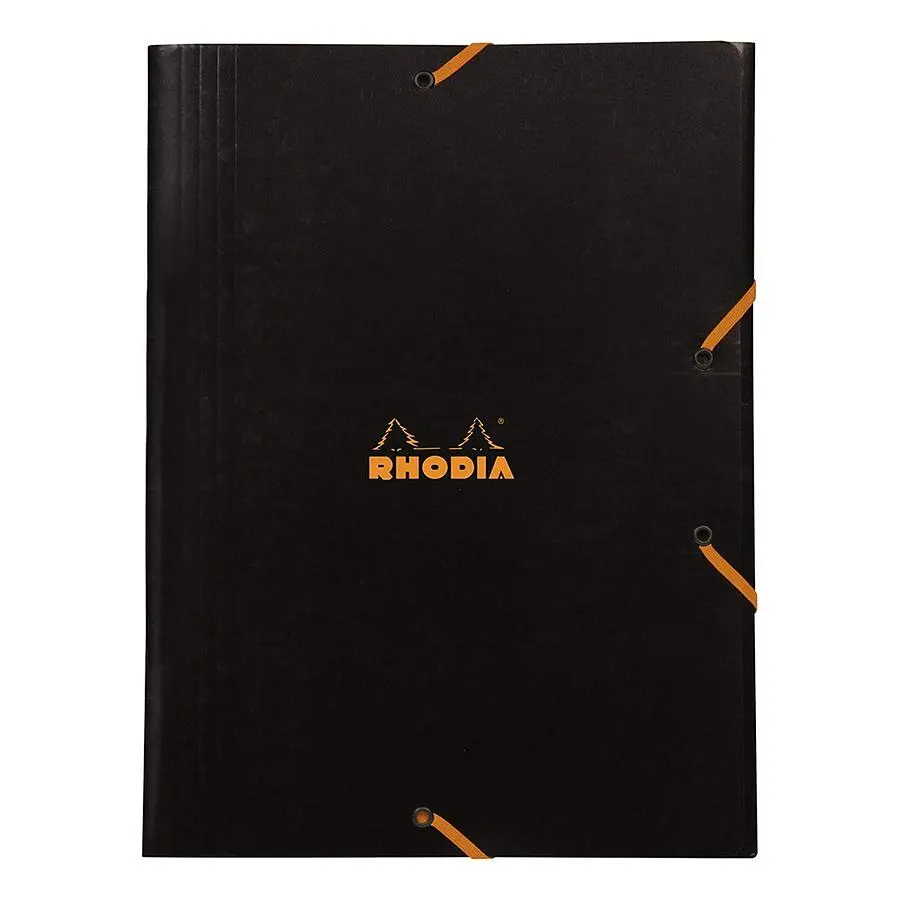 法國RHODIA 3-Flap Elasticated 資料本/ 24X32/ Black