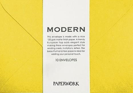 PAPERWORK A6信封/ 摩登系列/ 明黃