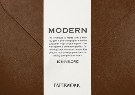 PAPERWORK A6信封/ 摩登系列/ 深棕