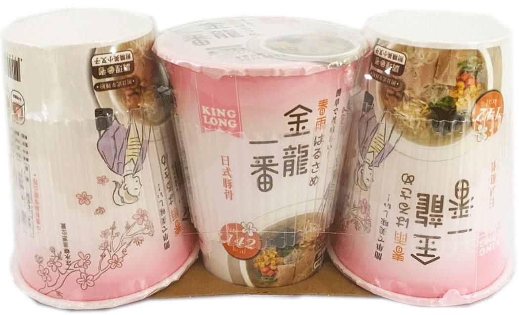 金龍一番日式豚骨風味杯/ 3入裝