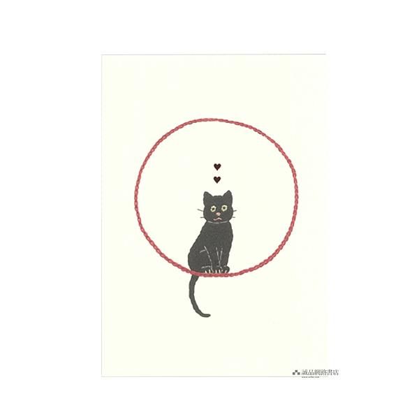 【誠品獨家】日本7 days cards 明信片/ 圓圈與黑貓