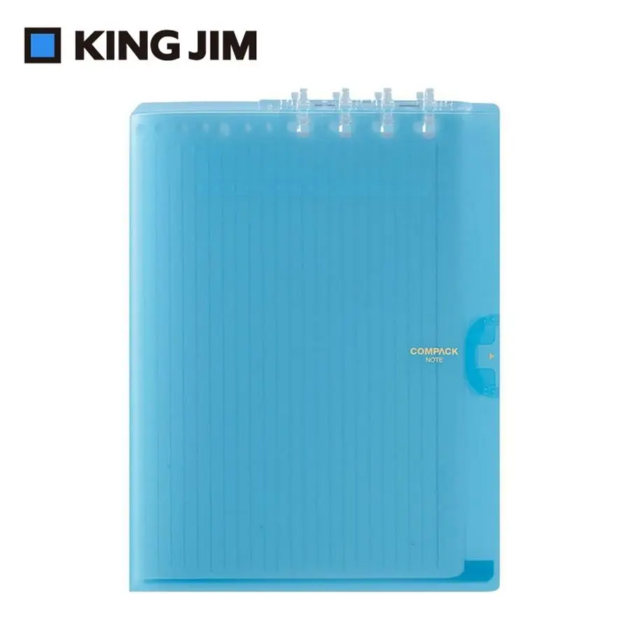 KING JIM COMPACK A4可對折活頁筆記本/ 透明/ 9956TY/ 海軍藍