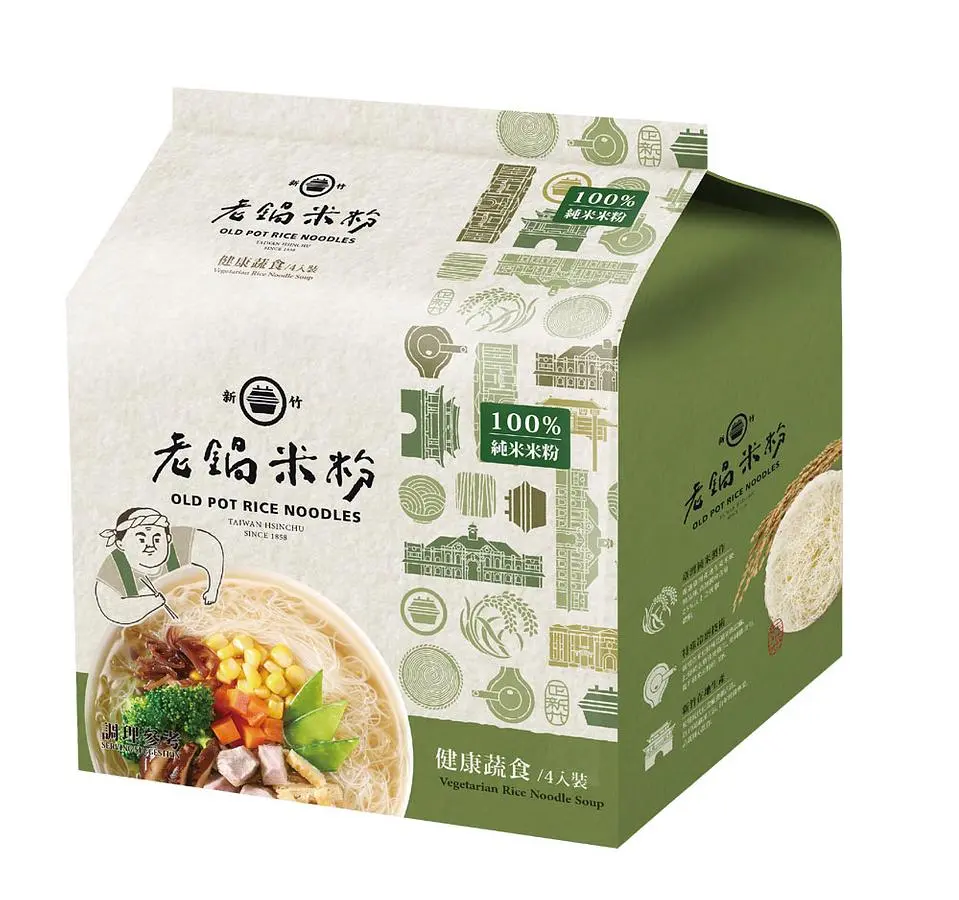 老鍋即食米粉健康蔬食風味湯米粉/ 4入