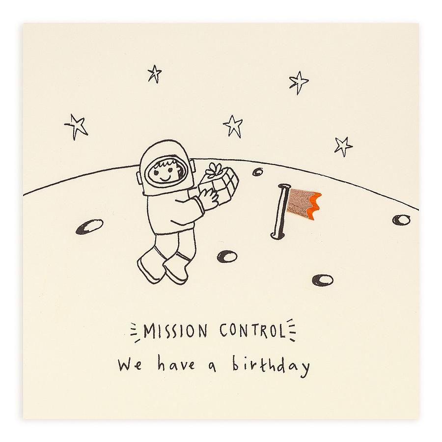英國 Pencil Shavings 生日卡/ Man On The Moon
