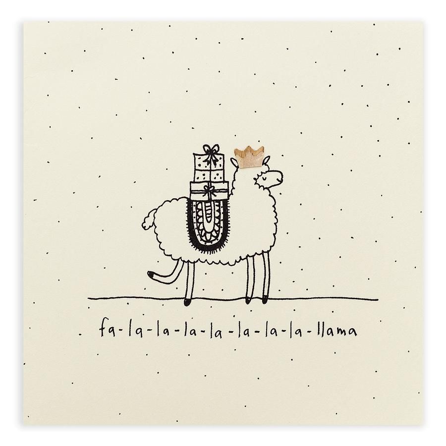 英國 Pencil Shavings 聖誕卡/ Llama