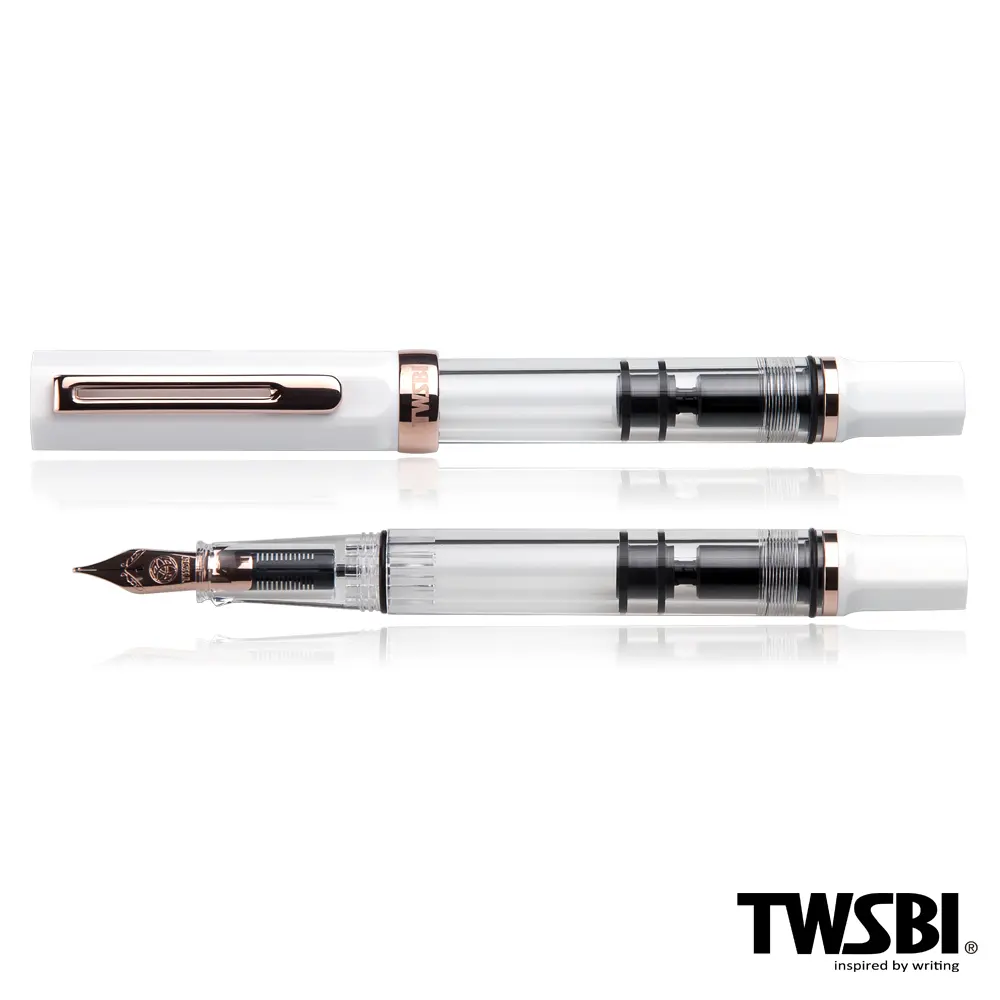 TWSBI ECO鋼筆/ 白&玫金/ EF