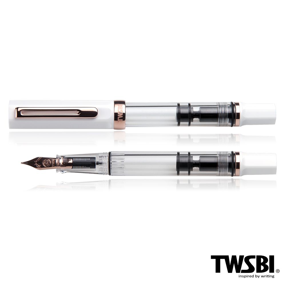 TWSBI ECO鋼筆/ 白&玫金/ Stub 1.1