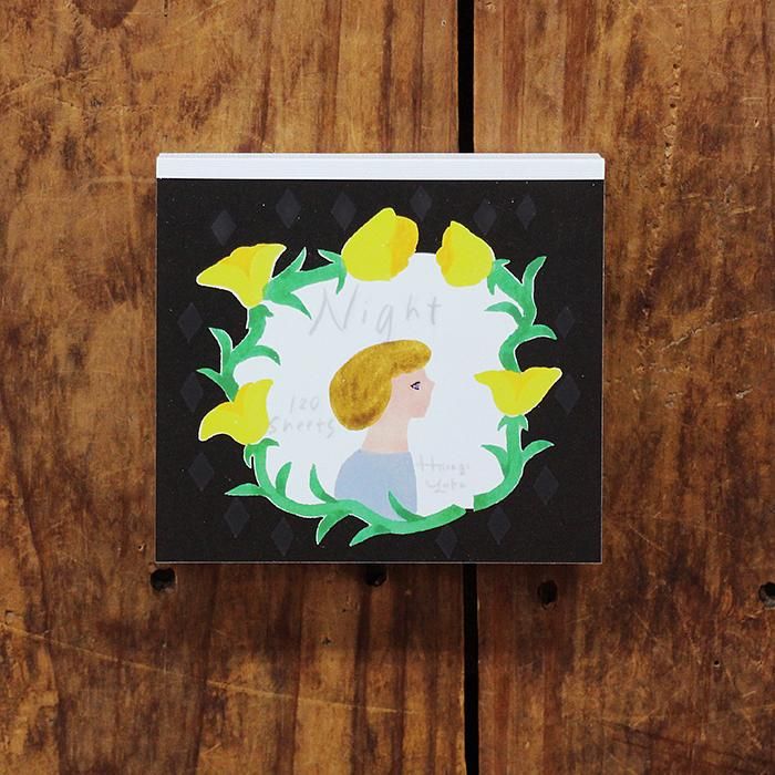 日本 cozyca products 方形便條紙/ 柊優花/ 夜晚