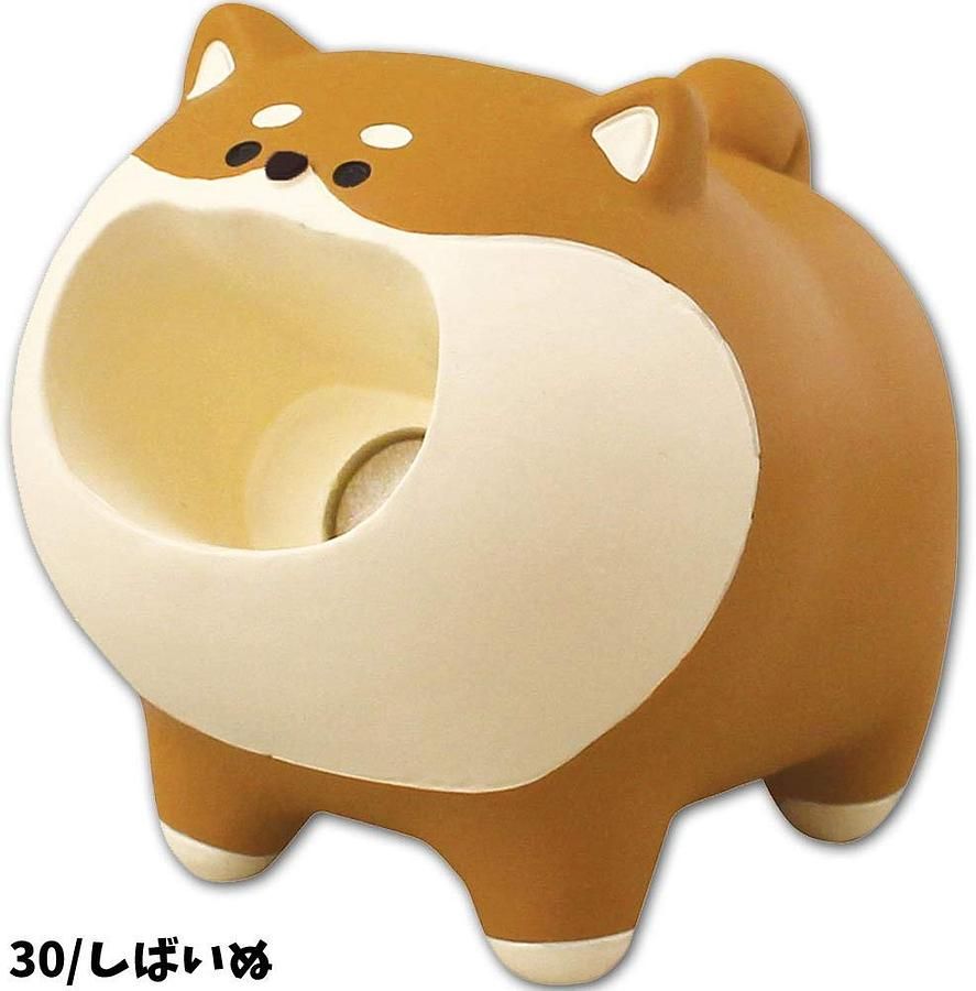 日本 DECOLE 肚子餓了動物系列迴紋針收納/ 附迴紋針/ 狗狗