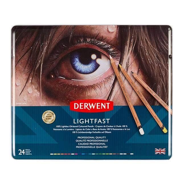 DERWENT Lightfast油性色鉛筆/ 24色/ 鐵盒裝