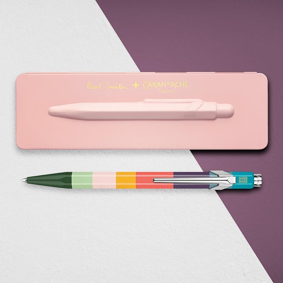 CARAN D'ACHE 849 Paul Smith原子筆III/ 玫瑰粉鐵盒