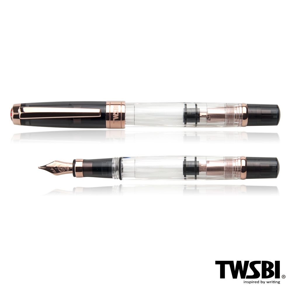 TWSBI 鑽石580鋼筆/ 透黑玫瑰金/ F