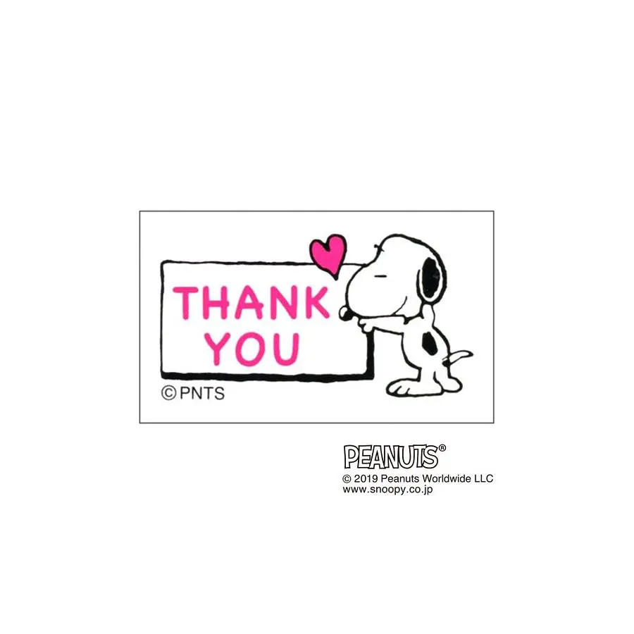 KODOMO Snoopy長方木頭印章/ G/ Thank You 1