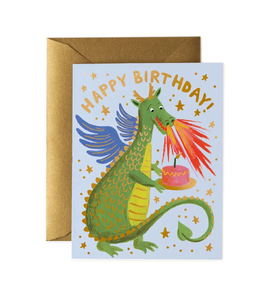 美國RIFLE PAPER 生日卡/ Birthday Dragon