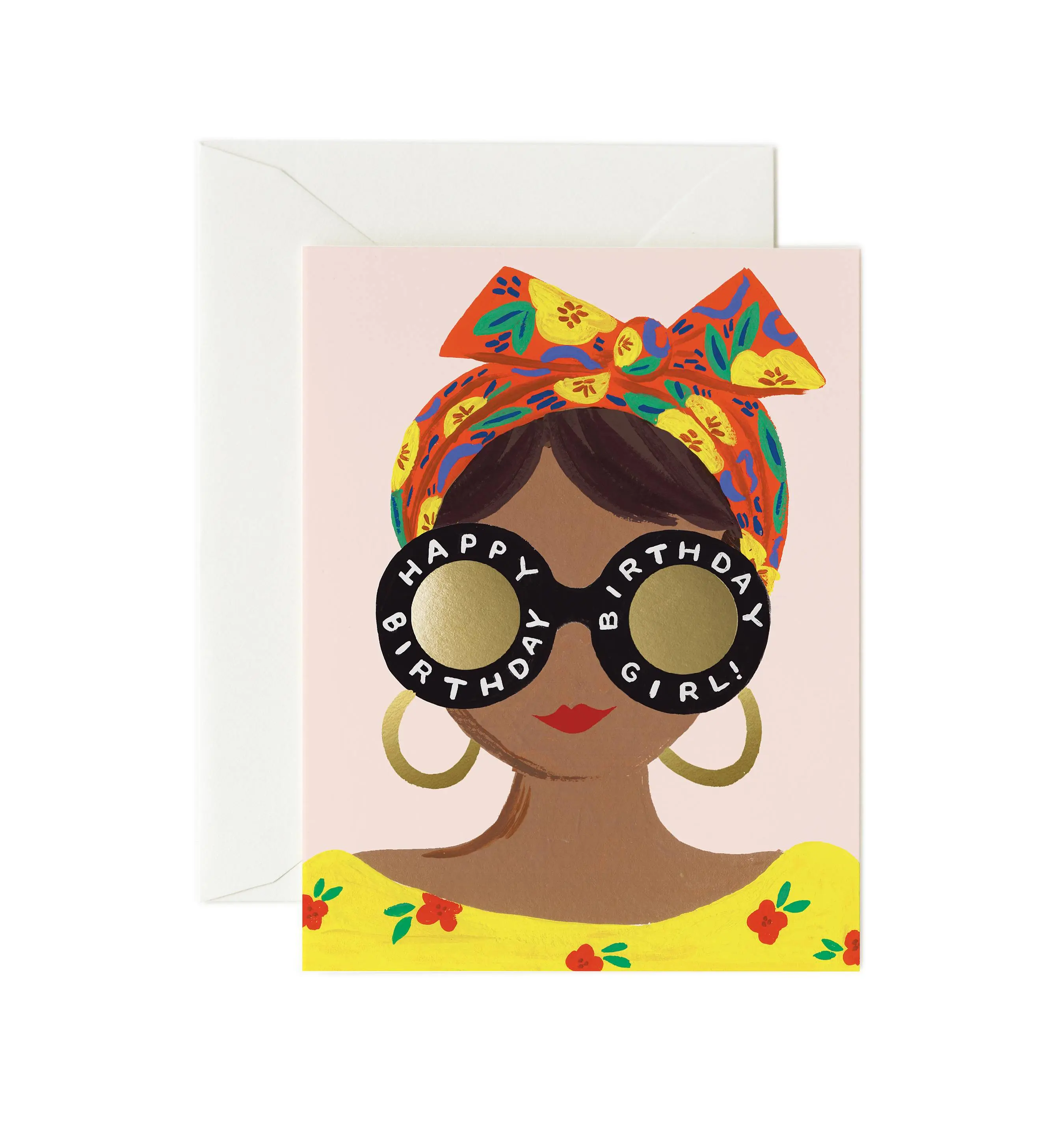 美國RIFLE PAPER 生日卡/ Scarf Birthday Girl