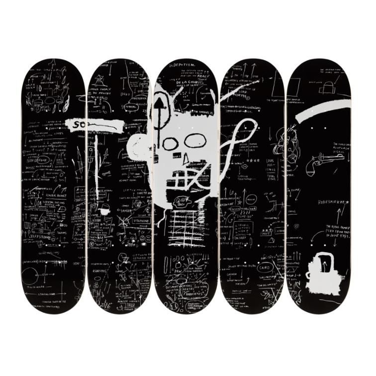 比利時 THE SKATEROOM藝術蒐藏滑板掛飾/ Jean-Michel Basquiat五聯款/ Demon