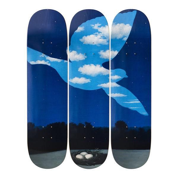 比利時 THE SKATEROOM藝術蒐藏滑板掛飾/ Rene Magritte限量三聯款/ Le Retour