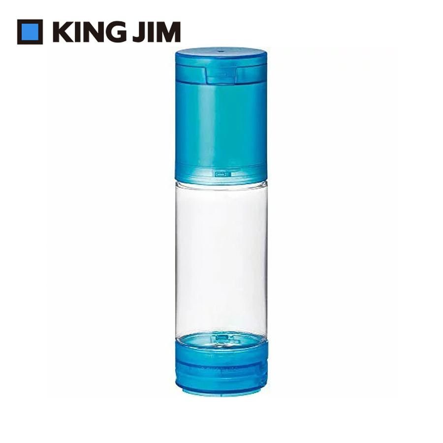 KING JIM Octotatsu章魚吸盤彩色筆筒/ 透明藍/ 大