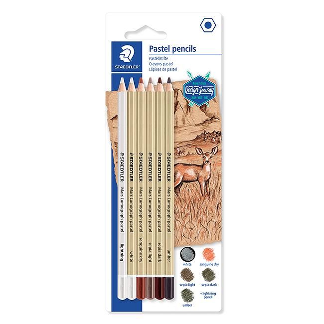 STAEDTLER MS100P-SBK6專家級粉彩色鉛筆6色組