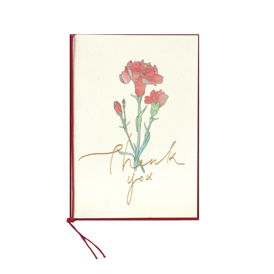 韓國 K-paper 感謝卡/ Korean Garden/ Red Flower