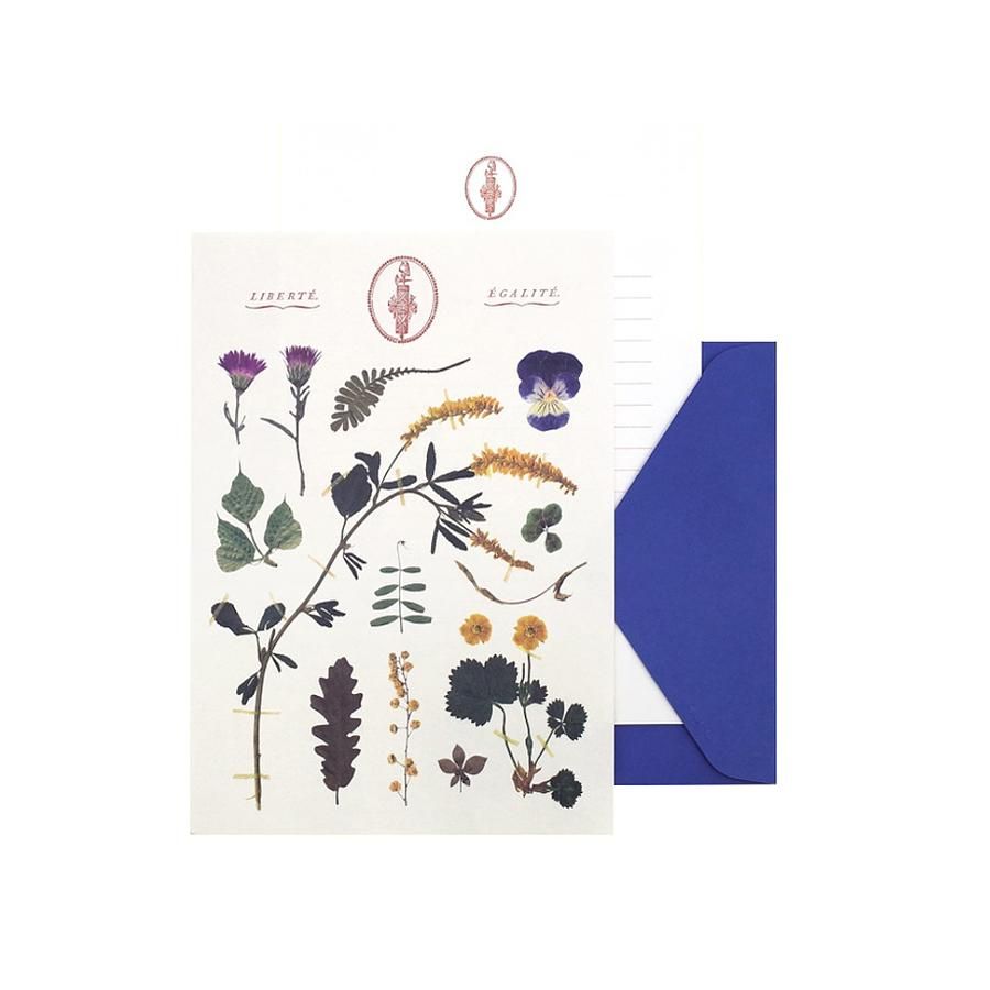韓國 K-paper 信封信紙組/ 2入/ Navy