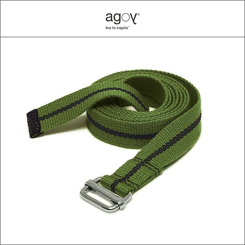 【agoy】25mm窄版環保止滑瑜伽繩(十尺305cm)森林綠