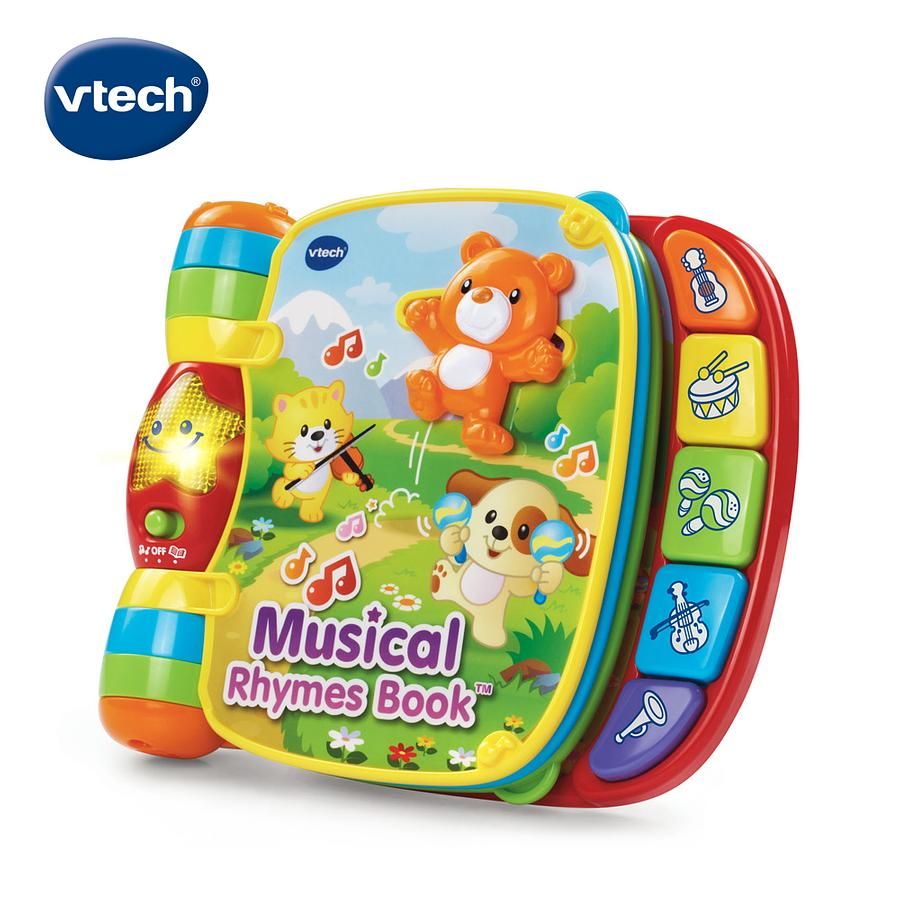 vtech音樂啟蒙學習翻翻書/ 小熊/ 橘