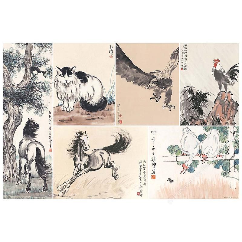 雷諾瓦拼圖文化坊/徐悲鴻經典輯/1008片/徐悲鴻