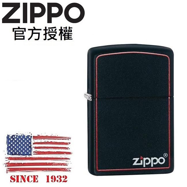 ZIPPO 紅框黑啞漆防風打火機 / 經典素面款