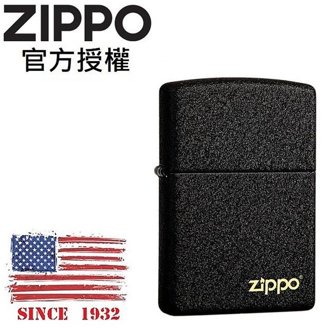 ZIPPO 黑裂漆防風打火機 / 經典素面款
