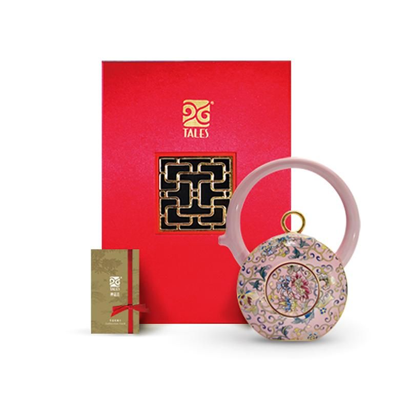 TALES神話言-新乾隆美學-8福運轉-粉紅番蓮壺(1壺1杯)-茶器