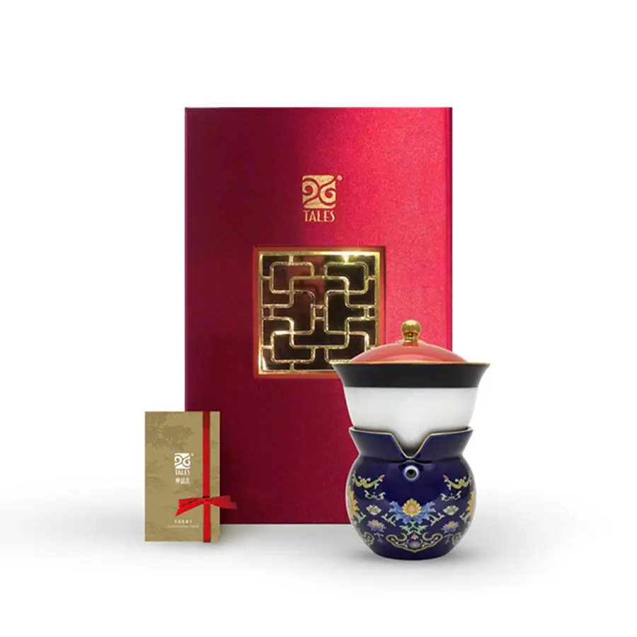 TALES神話言-新乾隆美學-小乾隆茶器(1壺1杯)-花青如意