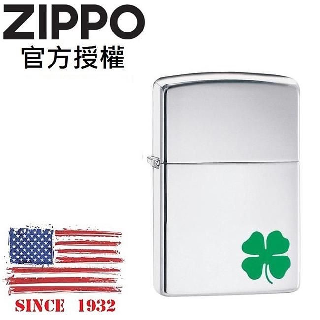 ZIPPO 簡約四葉草防風打火機 /美國設計款