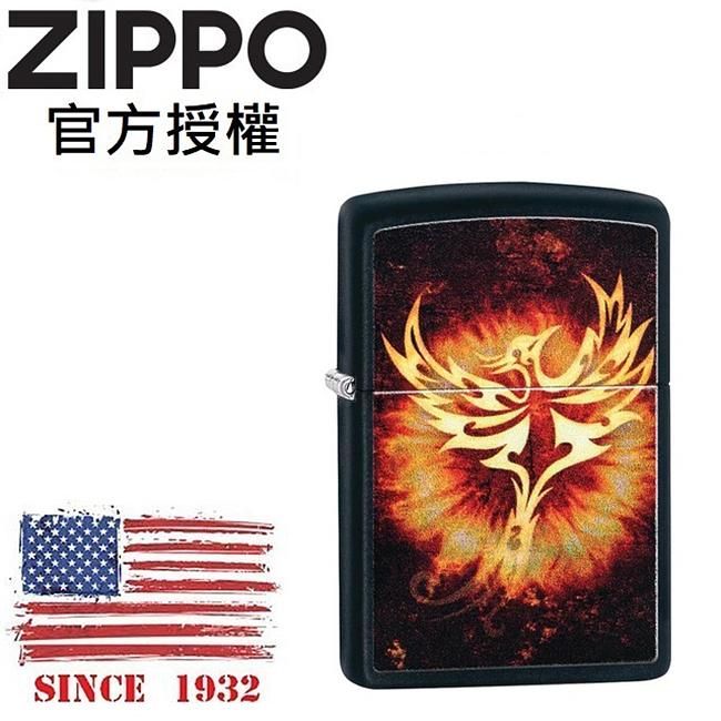 ZIPPO 黑烈鳳凰防風打火機 /美國設計款