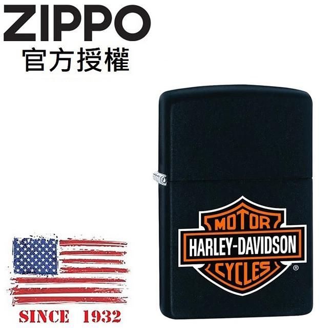ZIPPO 經典哈雷徽章(黑)防風打火機 / 美國設計款