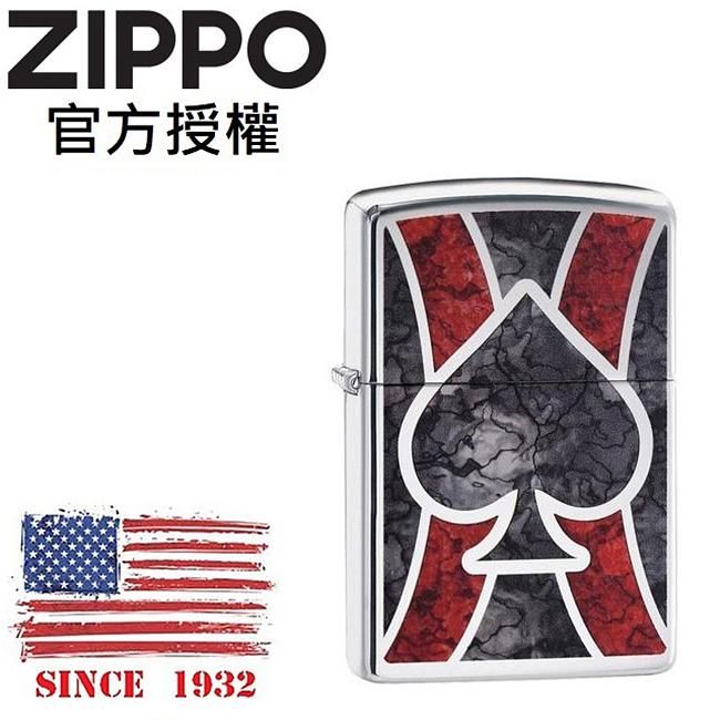 ZIPPO 迷幻紅黑桃A防風打火機 / 美國設計款