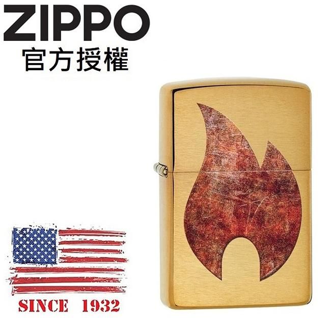 ZIPPO 銅刻火焰防風打火機 / 美國設計款