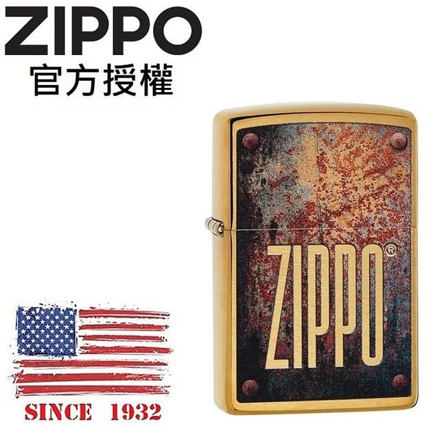 ZIPPO 鏽刻鐵牌防風打火機 / 美國設計款
